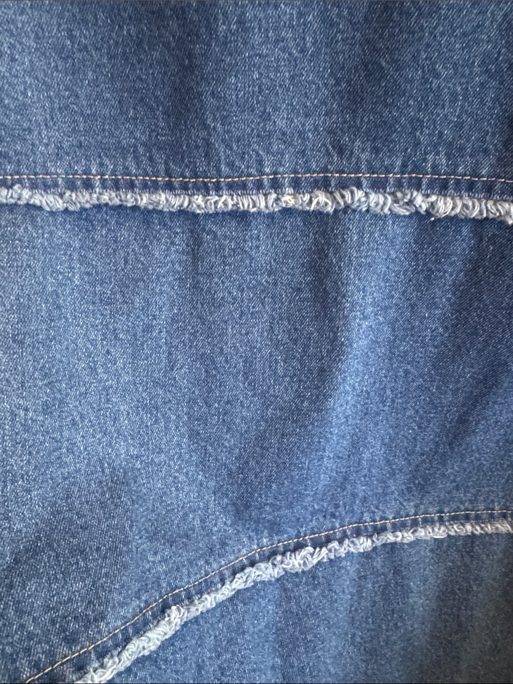 At Mall St. James In London Vintage Denim Mini Tiered Dress in Washed Blue Used - Picture 5 of 7
